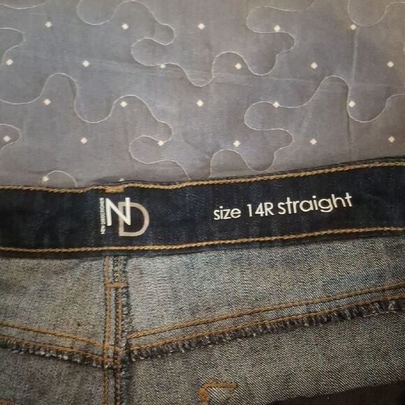 New Directions Dark Blue Straight Leg Jeans size 14 - Picture 3 of 7
